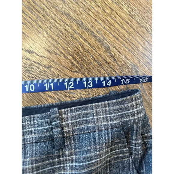 Theory Womens Slim Cropped Pant in Plaid Wool Size 8 1087 - Picture 10 of 11